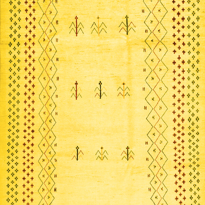 Solid Yellow Modern Rug, con1516yw