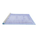 Sideview of Machine Washable Solid Blue Modern Rug, wshcon1516blu