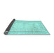 Sideview of Solid Light Blue Modern Rug, con1516lblu