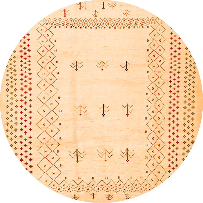 Square Solid Orange Modern Rug, con1516org