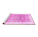 Sideview of Machine Washable Solid Pink Modern Rug, wshcon1517pnk