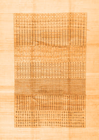 Solid Orange Modern Rug, con1517org