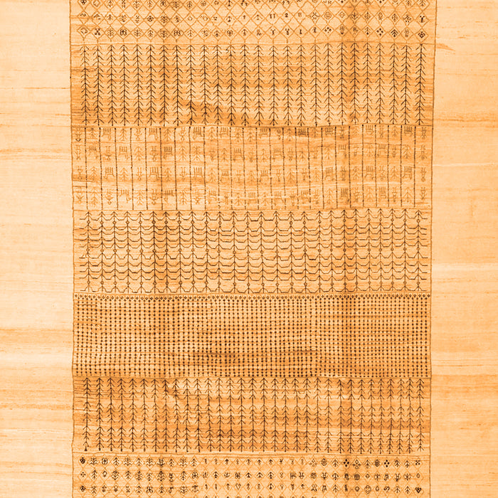 Solid Orange Modern Rug, con1517org