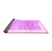 Sideview of Solid Purple Modern Rug, con1517pur