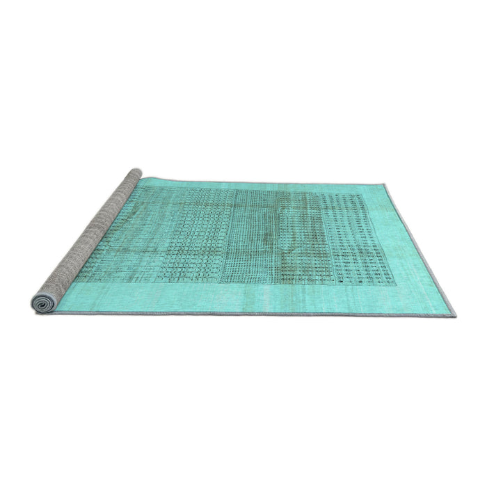 Sideview of Machine Washable Solid Light Blue Modern Rug, wshcon1517lblu