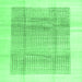 Square Machine Washable Solid Emerald Green Modern Area Rugs, wshcon1517emgrn