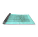 Sideview of Solid Light Blue Modern Rug, con1517lblu