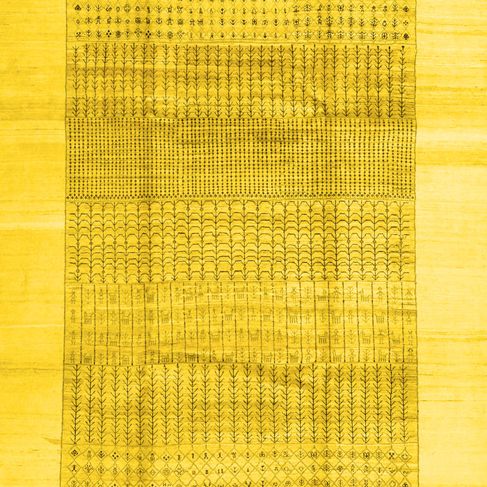 Solid Yellow Modern Rug, con1517yw