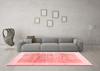 Machine Washable Solid Red Modern Rug, wshcon1517red