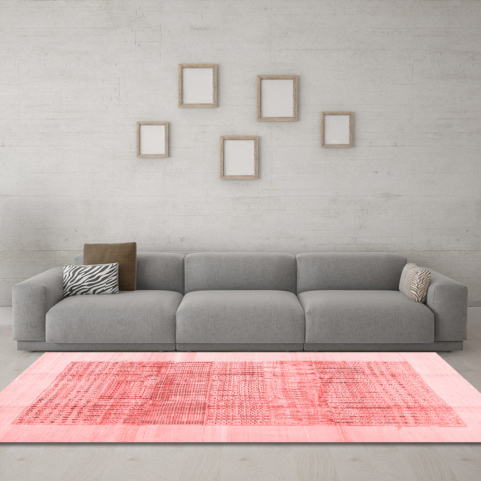 Modern Red Washable Rugs