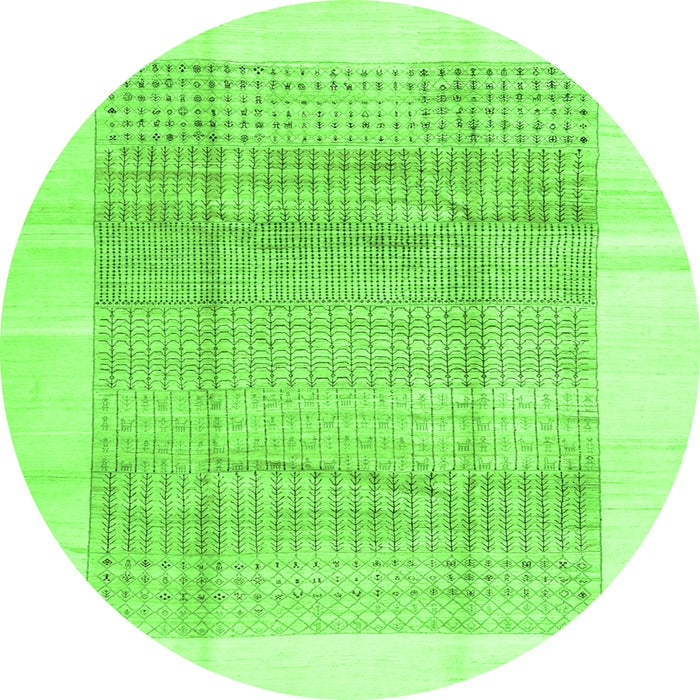 Machine Washable Solid Green Modern Area Rugs, wshcon1517grn