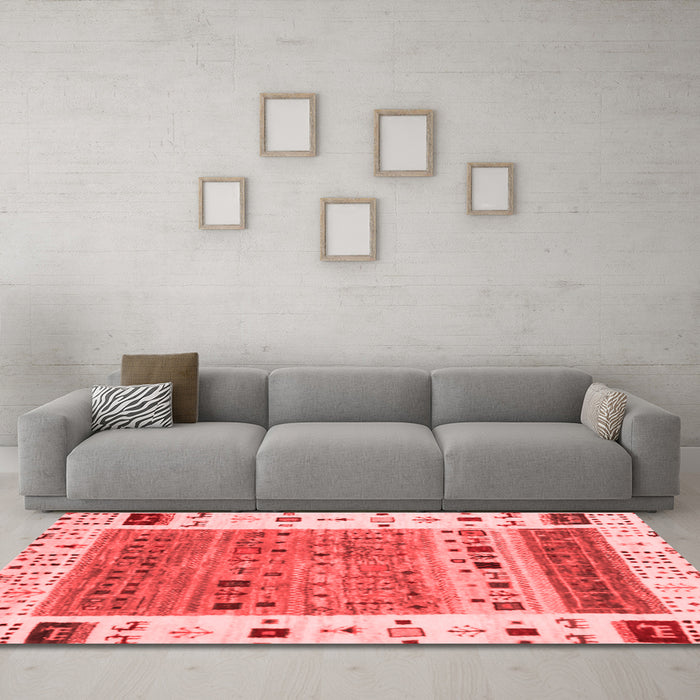 Contemporary Red Washable Rugs