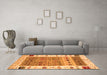 Machine Washable Abstract Orange Contemporary Area Rugs in a Living Room, wshcon1518org