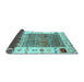 Sideview of Abstract Light Blue Contemporary Rug, con1518lblu