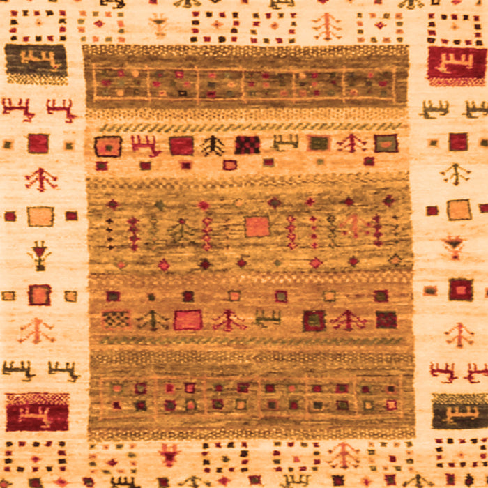 Serging Thickness of Abstract Orange Contemporary Rug, con1518org