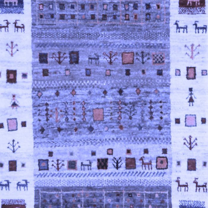 Machine Washable Abstract Blue Contemporary Rug, wshcon1518blu