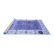 Sideview of Machine Washable Abstract Blue Contemporary Rug, wshcon1518blu