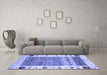 Machine Washable Abstract Blue Contemporary Rug in a Living Room, wshcon1518blu