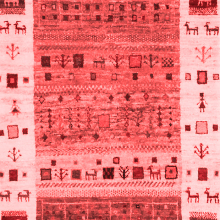 Machine Washable Abstract Red Contemporary Rug, wshcon1518red