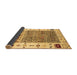 Sideview of Abstract Brown Contemporary Rug, con1518brn