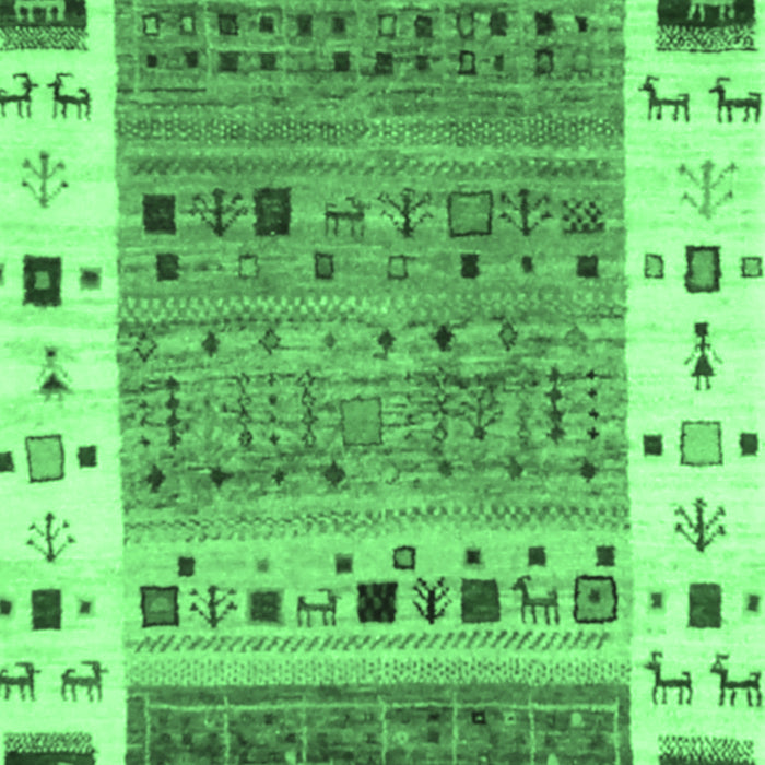 Abstract Emerald Green Contemporary Rug, con1518emgrn