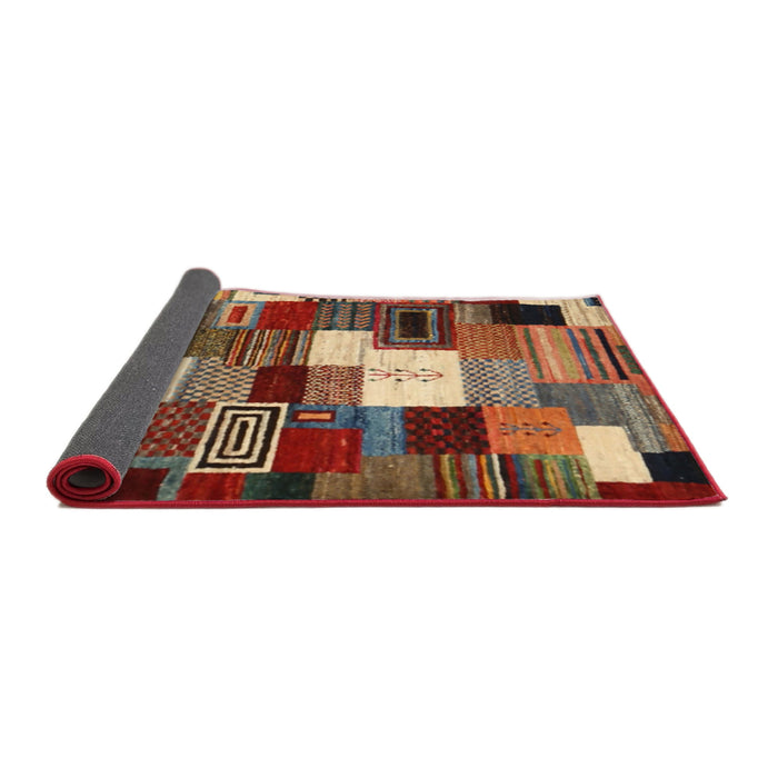 Thickness of Contemporary Red Modern Rug, con1519