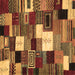 Square Abstract Brown Contemporary Rug, con1519brn