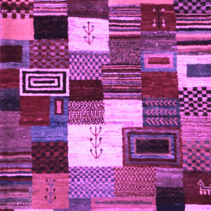 Abstract Purple Contemporary Rug, con1519pur