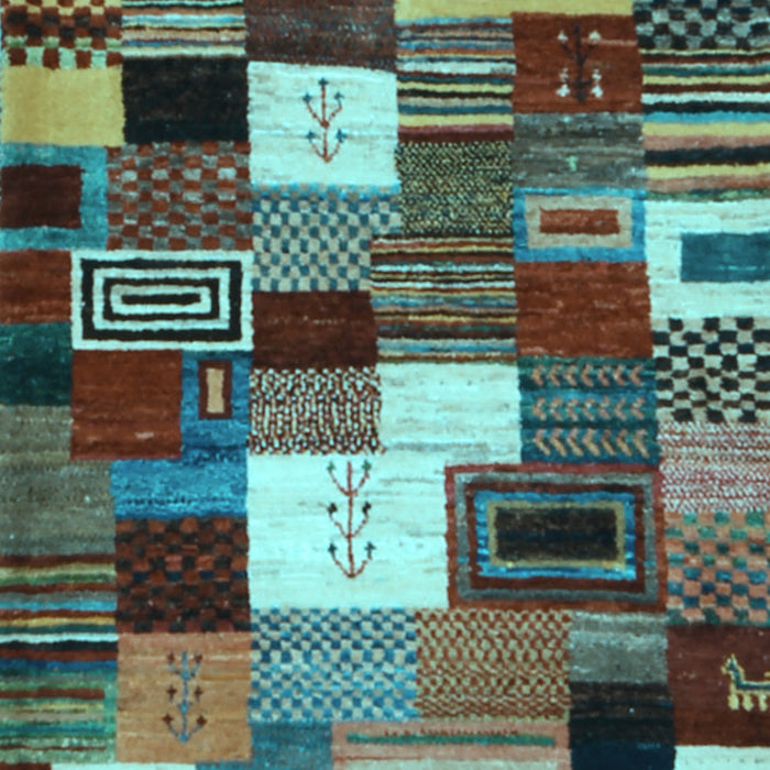 Abstract Light Blue Contemporary Rug, con1519lblu