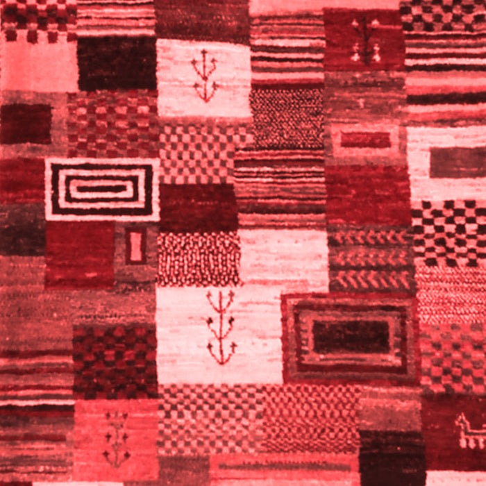 Machine Washable Abstract Red Contemporary Rug, wshcon1519red