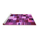 Sideview of Machine Washable Abstract Purple Contemporary Area Rugs, wshcon1519pur