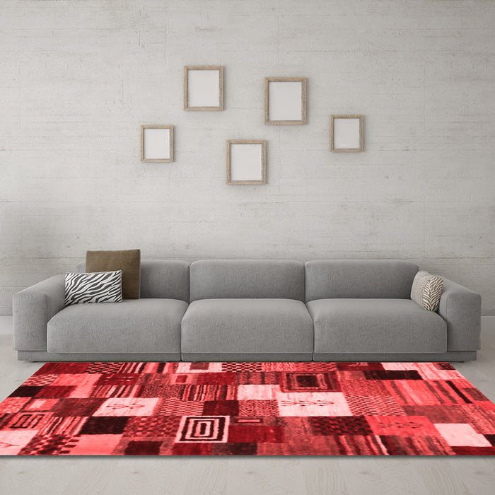 Contemporary Red Washable Rugs