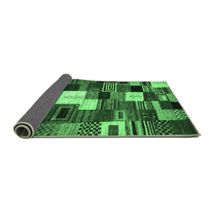 Sideview of Abstract Emerald Green Contemporary Rug, con1519emgrn
