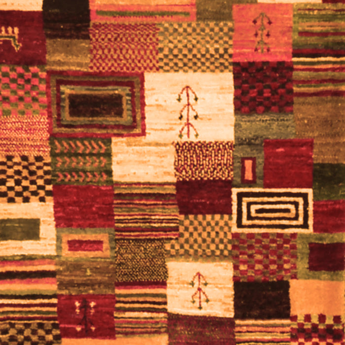 Abstract Orange Contemporary Rug, con1519org