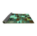 Sideview of Abstract Turquoise Contemporary Rug, con1519turq