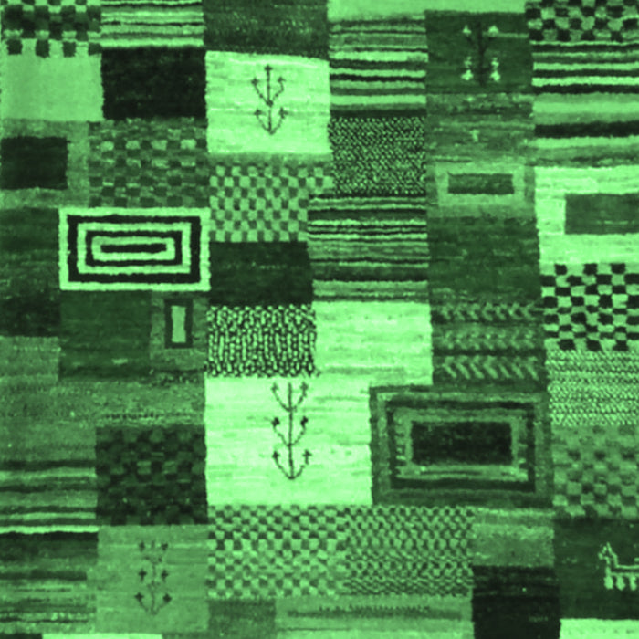 Abstract Emerald Green Contemporary Rug, con1519emgrn