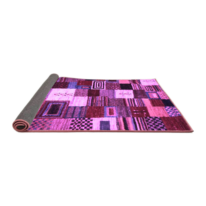 Sideview of Abstract Purple Contemporary Rug, con1519pur