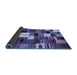 Sideview of Abstract Blue Contemporary Rug, con1519blu