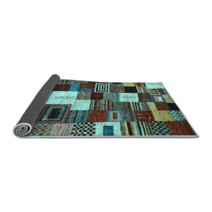 Sideview of Abstract Light Blue Contemporary Rug, con1519lblu
