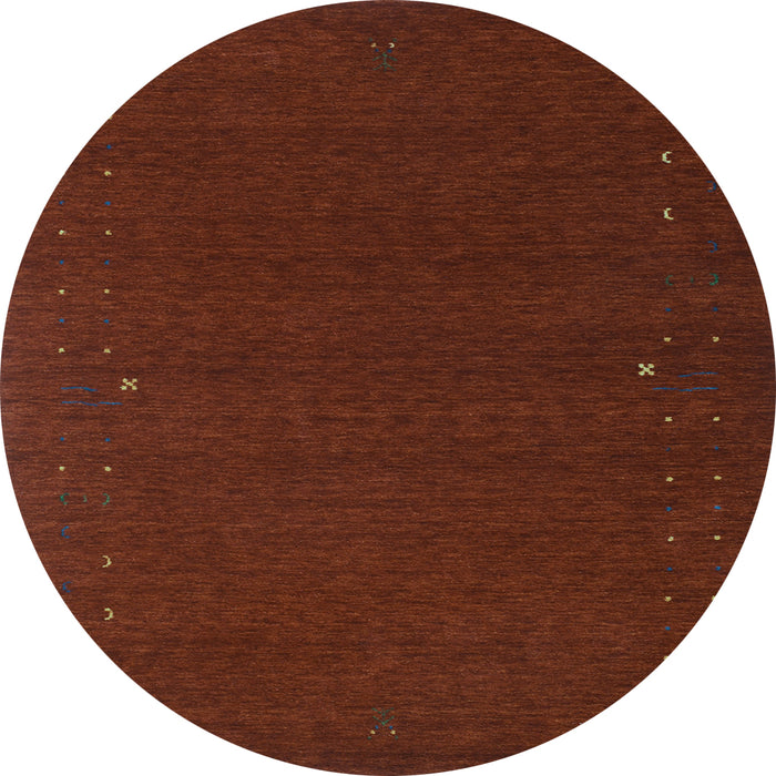 Round Abstract Light Blue Contemporary Rug, con151lblu