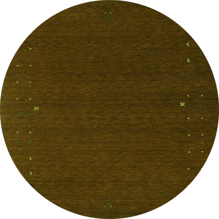 Square Abstract Green Contemporary Rug, con151grn