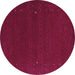 Round Machine Washable Abstract Purple Contemporary Area Rugs, wshcon151pur