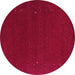 Round Machine Washable Abstract Pink Contemporary Rug, wshcon151pnk