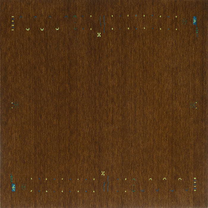 Square Abstract Turquoise Contemporary Rug, con151turq