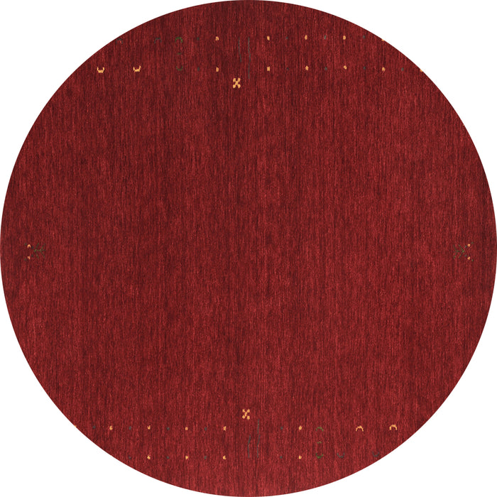 Round Abstract Brown Contemporary Rug, con151brn