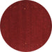 Round Abstract Brown Contemporary Rug, con151brn