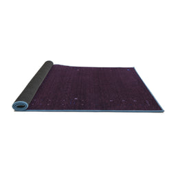 Sideview of Abstract Blue Contemporary Rug, con151blu