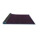 Sideview of Abstract Blue Contemporary Rug, con151blu