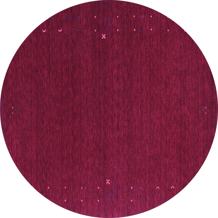 Round Abstract Purple Contemporary Rug, con151pur