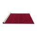 Sideview of Machine Washable Abstract Pink Contemporary Rug, wshcon151pnk